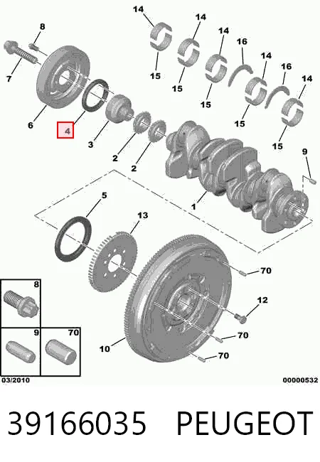 Compre Vedação dianteira de cambota de motor BMW 1 