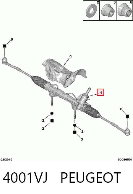  Cremalheira da direção Citroen C4 II hatchback (B7) (2010 - 2026) II