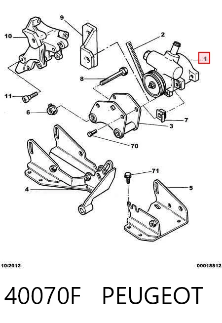  Bomba da Direção hidrâulica assistida Citroen C15 сaixa (VD) (1984 - 1997) 