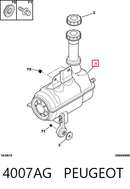 4007AG Peugeot/Citroen Bomba da Direção hidrâulica assistida