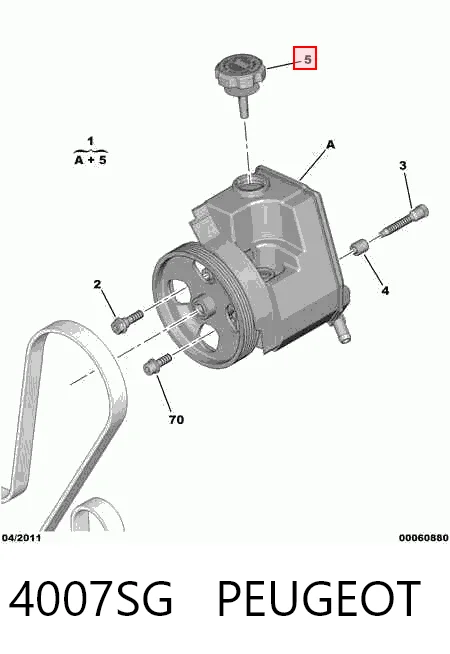 4007SG Peugeot/Citroen Bomba da Direção hidrâulica assistida