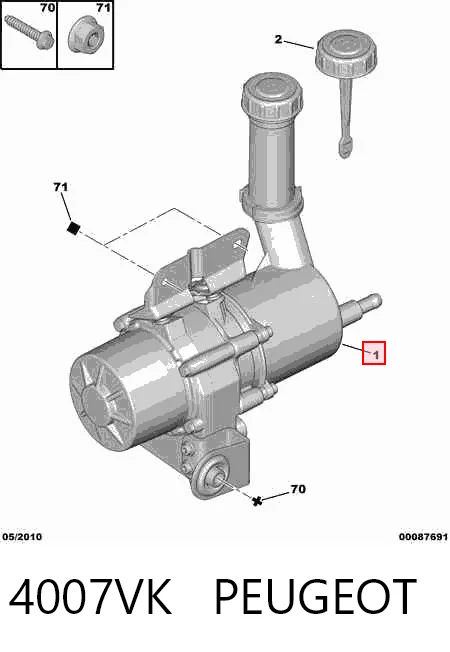 4007VK Peugeot/Citroen Bomba da Direção hidrâulica assistida