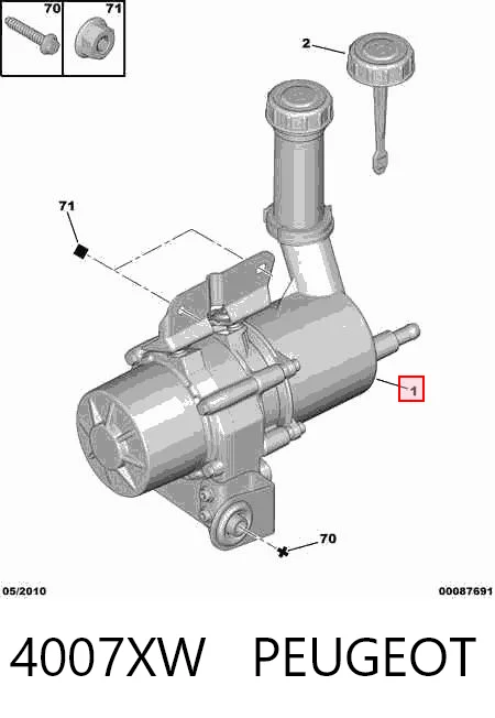 4007XW Peugeot/Citroen Bomba da Direção hidrâulica assistida