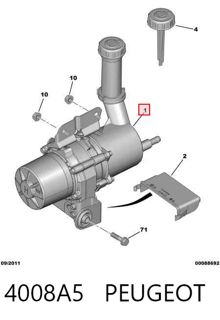 4008A5 Peugeot/Citroen Bomba da Direção hidrâulica assistida
