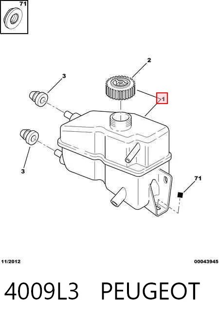 Tanque de bomba da Direção hidrâulica assistida Peugeot 406 8B ao melhor preço