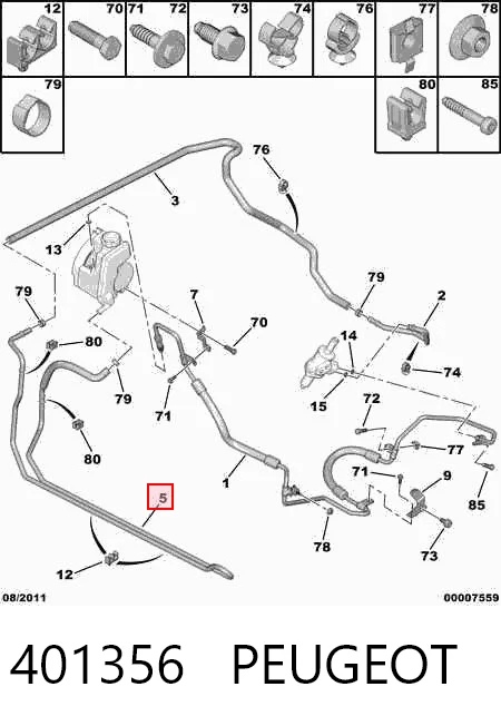 401356 Peugeot/Citroen Radiador da Direção hidrâulica assistida