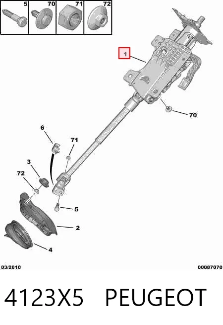 Coluna da direção Citroen C4 GRAND PICASSO I UA