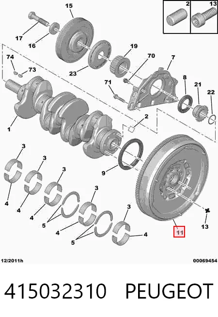 Compre 415032310 INA Volante de motor