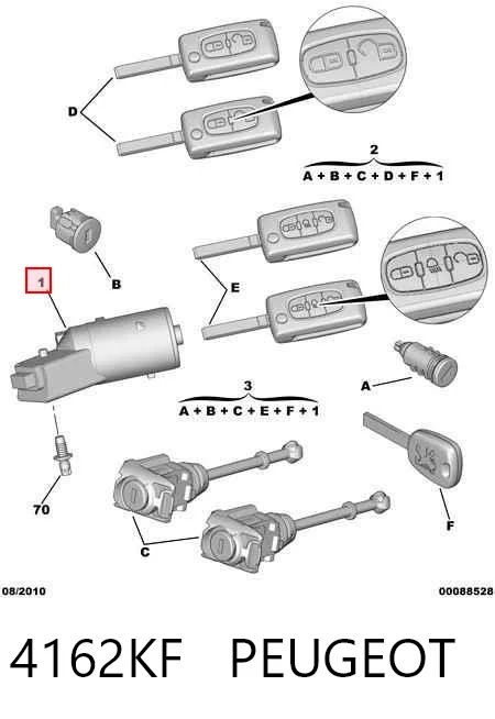 4162KF Peugeot/Citroen Fecho de ignição