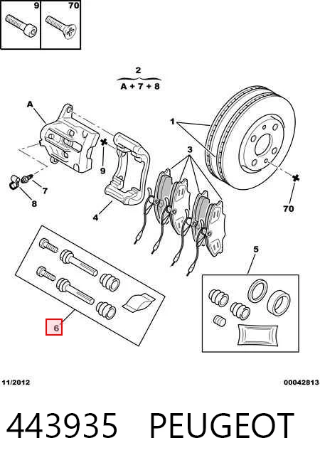Kit de reparação de suporte do freio traseiro para Peugeot Boxer 230L