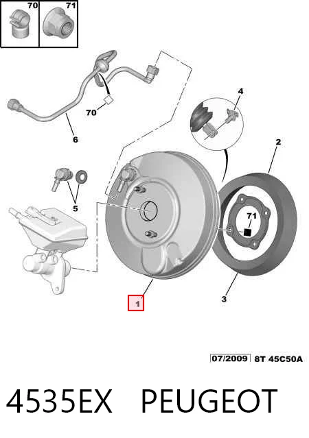 Compre 9682650980 VAG Reforçador dos freios a vácuo