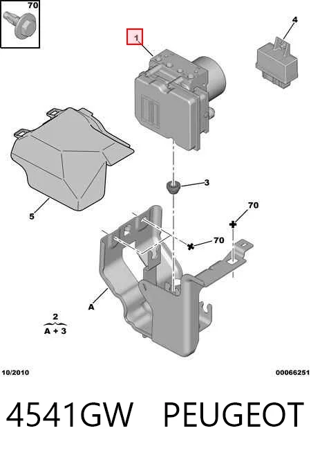 Unidade hidráulico de controlo ABS para Peugeot 308 I 4A, 4C