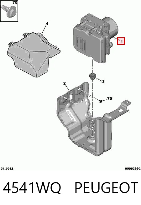 Unidade hidráulico de controlo ABS VAG 9660934580