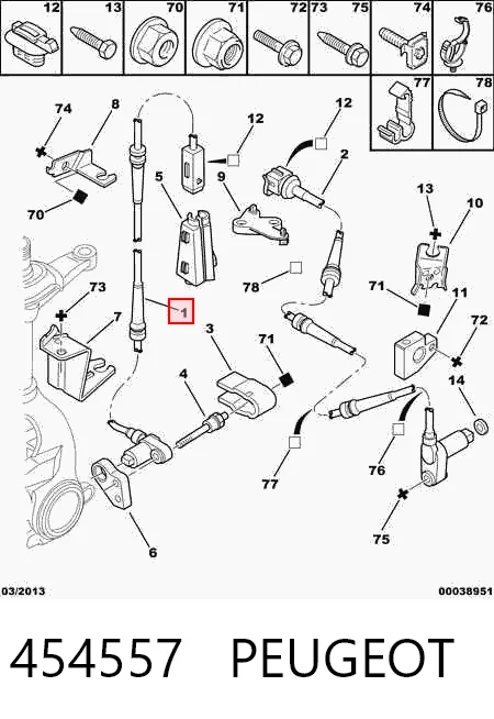 Sensor dianteiro de ABS para Citroen Saxo S0, S1