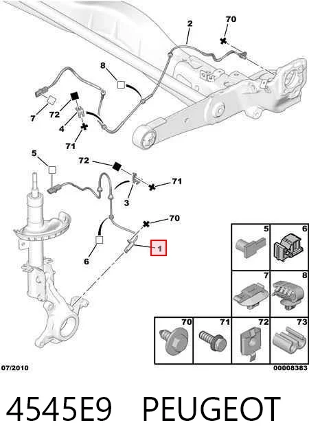 Sensor dianteiro de ABS Citroen Jumpy II ao melhor preço