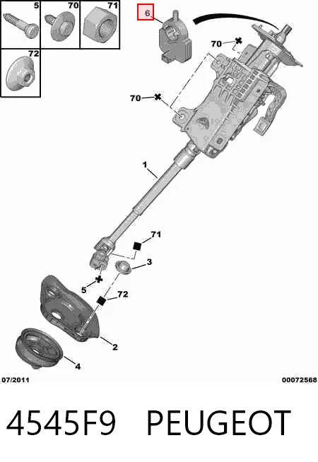 Compre Sensor do ângulo de viragem do volante de direção Citroen C4 