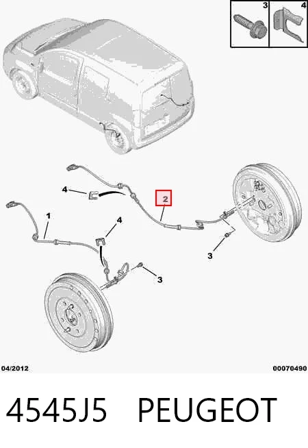 Sensor dianteiro de ABS Citroen C3 II A51 ao melhor preço