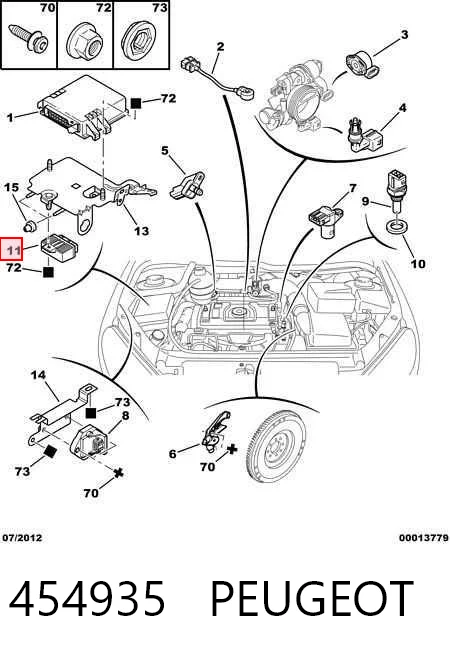 454935 Peugeot/Citroen Relê de bomba de gasolina elétrica