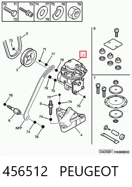 456512 Peugeot/Citroen Bomba a vácuo