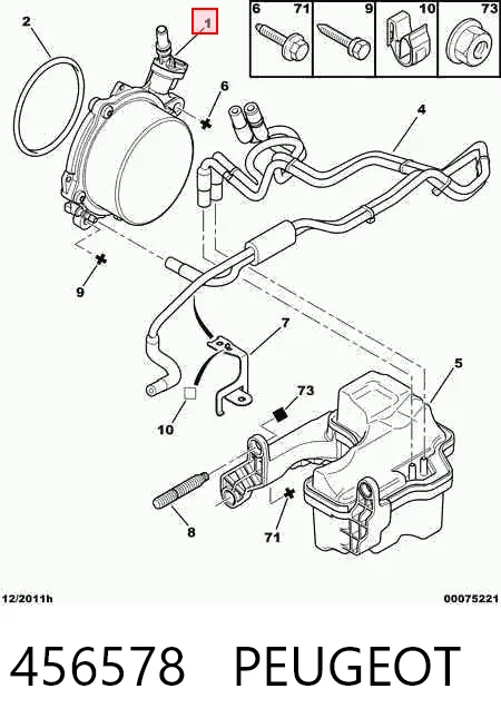 456578 Peugeot/Citroen Bomba a vácuo