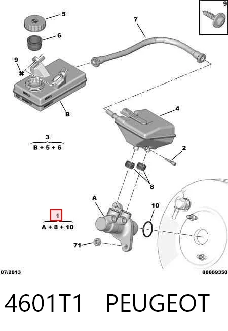 Cilindro mestre do freio Citroen C4  UD ao melhor preço
