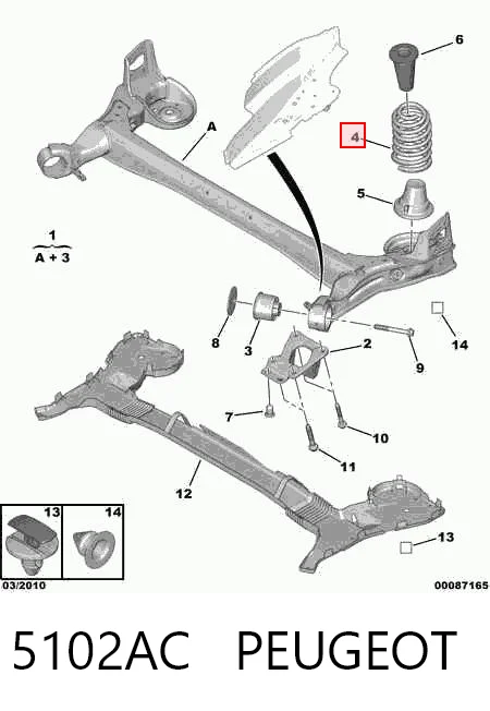 Mola traseira Asam 75956