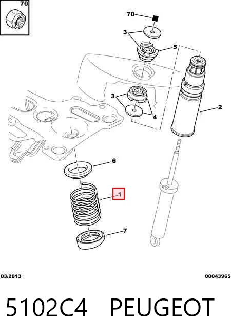Mola traseira Peugeot 406  8B ao melhor preço