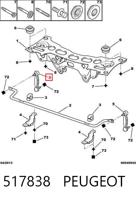 Montante de estabilizador traseiro Peugeot 406 8B ao melhor preço