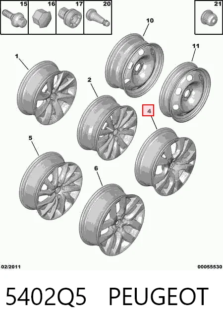 Discos de roda de aleação ligeira (de aleação ligeira, de titânio) Citroen C4  UA ao melhor preço
