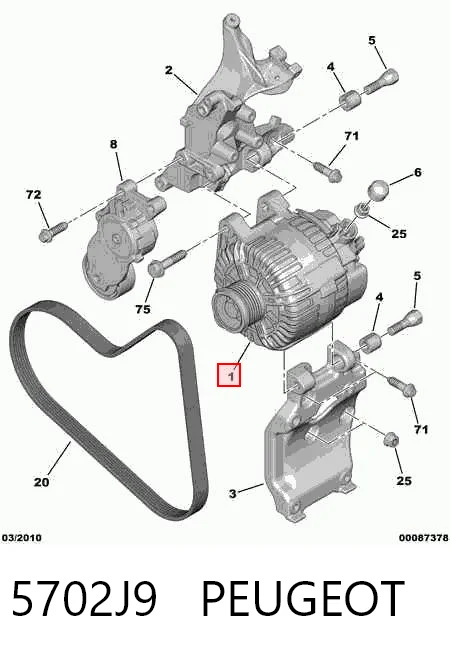 5702J9 Peugeot/Citroen Gerador