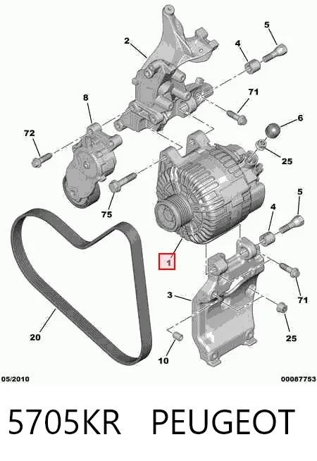 5705KR Peugeot/Citroen Gerador