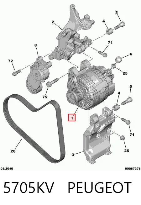 5705KV Peugeot/Citroen Gerador