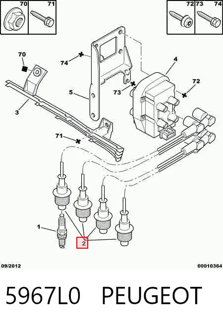 Fios de alta voltagem, kit 1462110080 Fiat/Alfa/Lancia