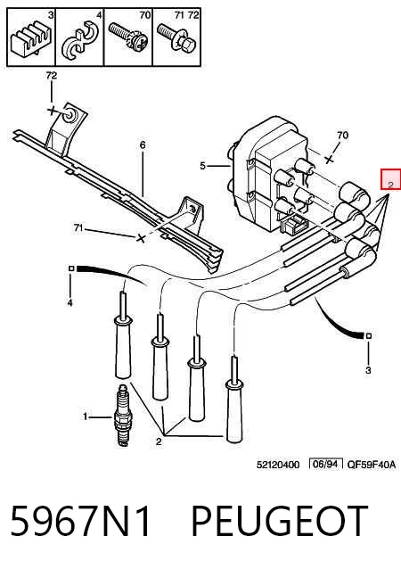 Compre Fios de alta voltagem, kit Peugeot 406 