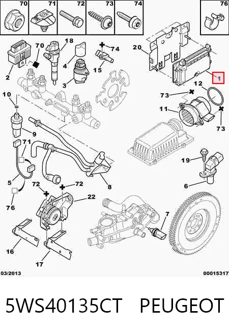 Módulo de direção (Centralina eletrônica) de motor para Citroen Xsara Picasso N68
