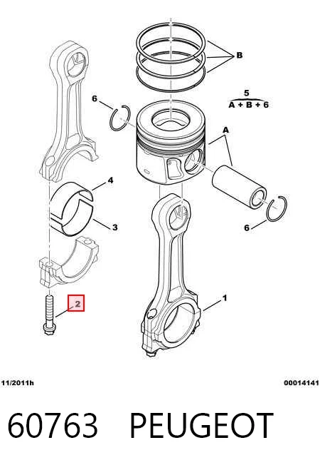 60763 Peugeot/Citroen Parafuso de biela