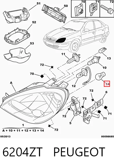 Luz esquerda Magneti Marelli LPH902