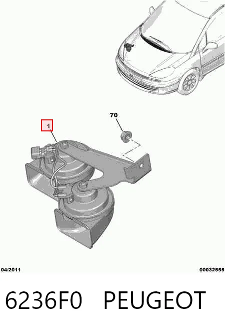 Sinal sonoro (cláxon) Peugeot 807  E ao melhor preço