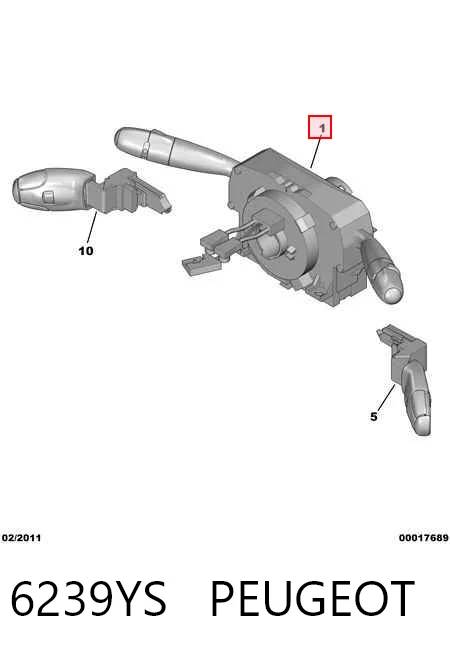 Compre Comutador instalado na coluna da direção, montado Peugeot 407 