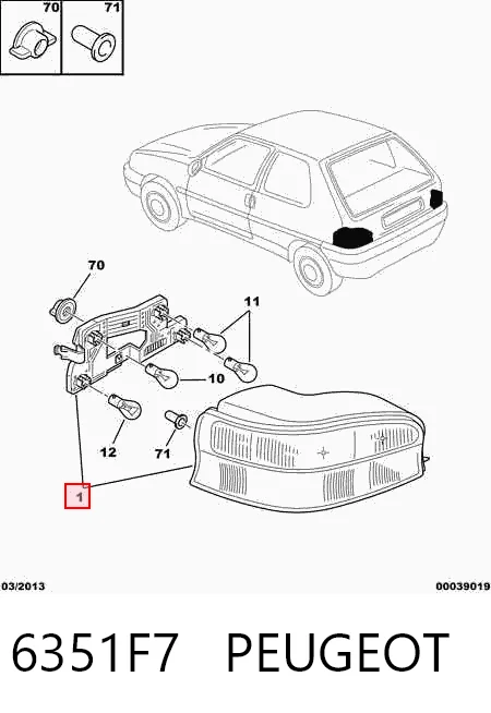 Compre Lanterna traseira direita Citroen Saxo 
