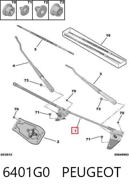 Trapézio de limpador pára-brisas Citroen Berlingo  M ao melhor preço