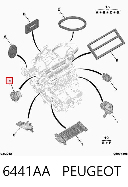 6441AA Peugeot/Citroen Resistor (resistência) de ventilador de forno (de aquecedor de salão)