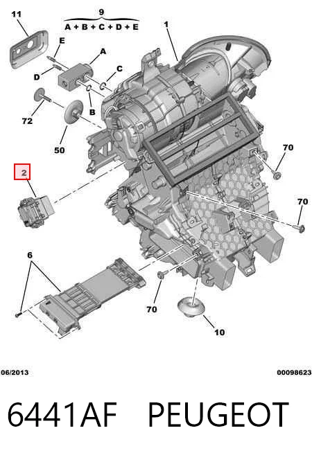 6441AF Peugeot/Citroen Resistor (resistência) de ventilador de forno (de aquecedor de salão)