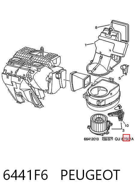6441F6 Peugeot/Citroen Resistor (resistência) de ventilador de forno (de aquecedor de salão)