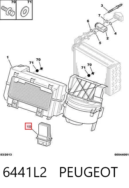6441L2 Peugeot/Citroen Resistor (resistência) de ventilador de forno (de aquecedor de salão)