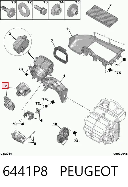 6441P8 Peugeot/Citroen