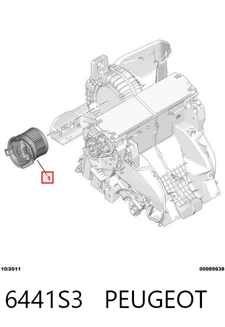 6441S3 Peugeot/Citroen Motor de ventilador de forno (de aquecedor de salão)
