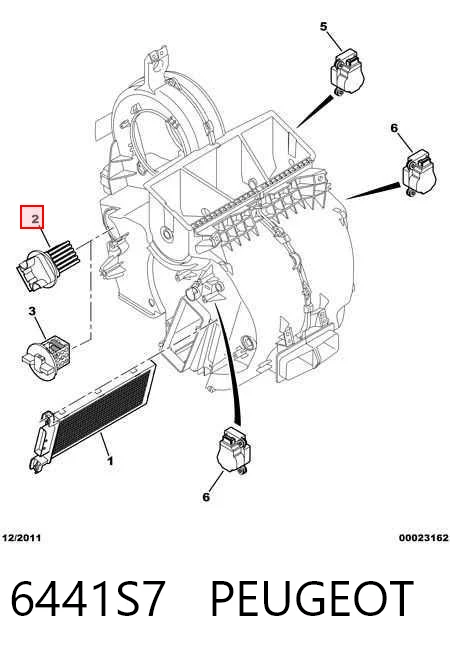 6441S7 Peugeot/Citroen Resistor (resistência) de ventilador de forno (de aquecedor de salão)