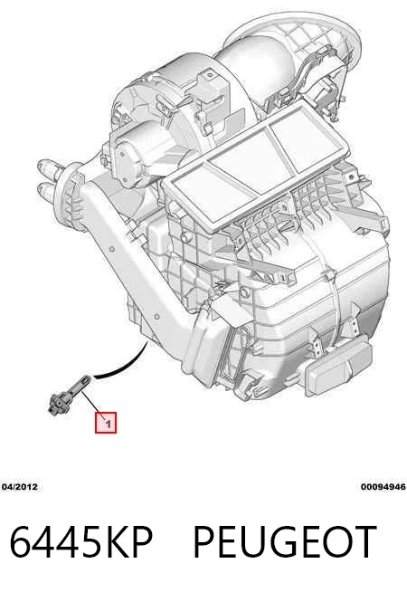6445KP Peugeot/Citroen Sensor de temperatura do vaporizador