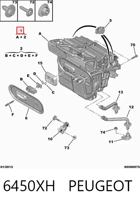 Vaporizador de aparelho de ar condicionado RA9070060 Jdeus